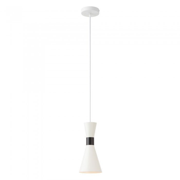 Lustra suspendata Kilt, alb mat, 1XE27, D.12 cm, Smarter 01-2709