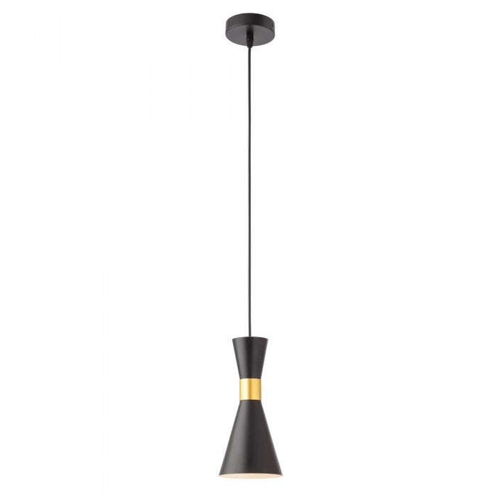 Lustra suspendata Kilt, negru mat, 1XE27, D.12 cm, Smarter 01-2711