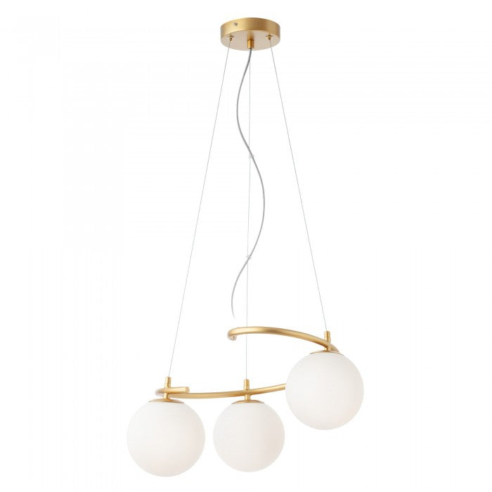 Lustra Volley, auriu, sticla, 3XE14, D.50 cm, Smarter 01-2715