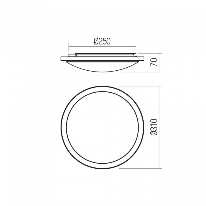 Plafoniera Fizz, crom, LED, 18W, 1100 lumeni, alb neutru 4000K, IP44, D.31 cm, Smarter 01-2723