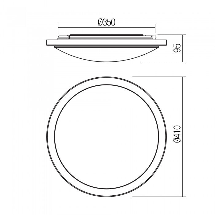 Plafoniera Fizz, crom, LED, 35W, 2400 lumeni, alb neutru 4000K, IP44, D.41 cm, Smarter 01-2724