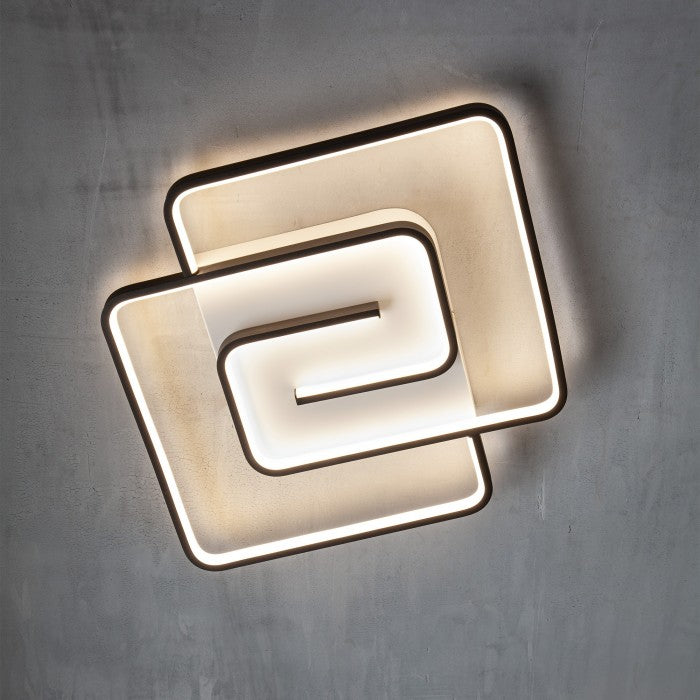 Plafoniera LED Intersia, negru, 38W, 2050lm, 3000K,4500K,6500K, L.48cm, IP20, Smarter, 01-2759