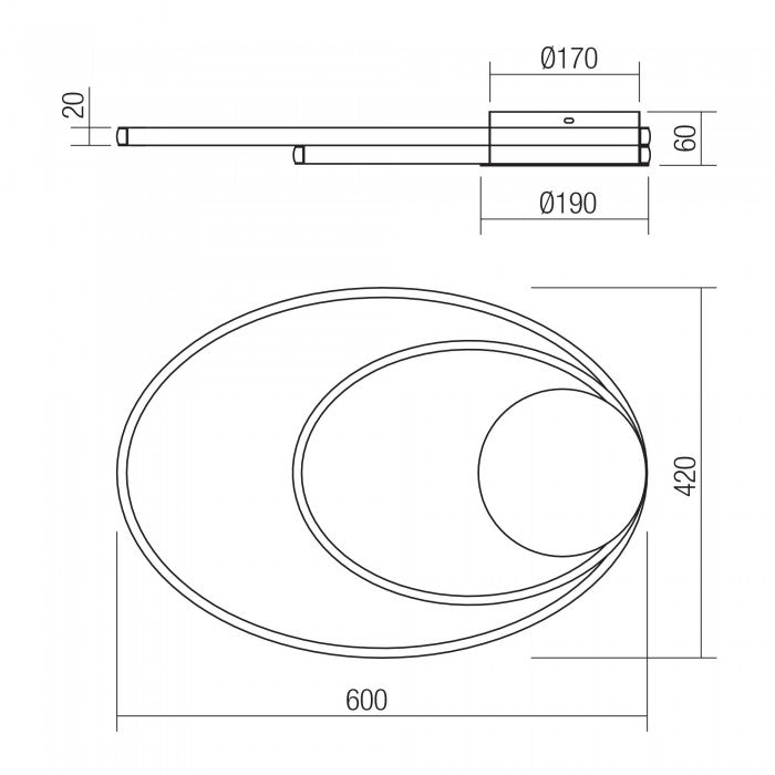 Plafoniera LED Nexus, alb mat, 45W, 3452lm, 4000K, L.60cm, IP20, Smarter, 01-2958