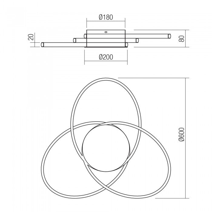 Lustra LED Nexus, alb mat, 55W, 4113lm, 4000K, D.60cm, IP20, Smarter, 01-2960