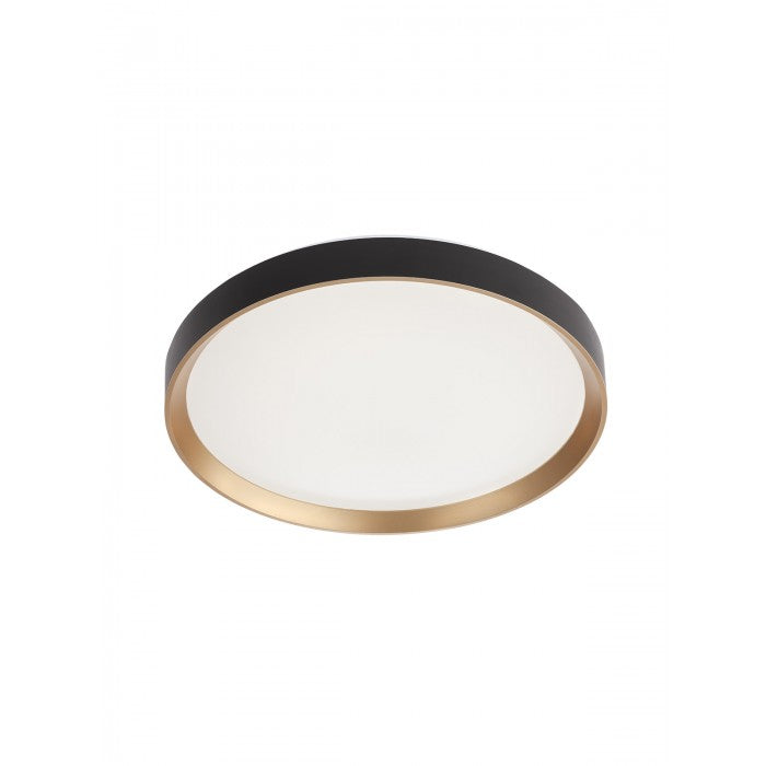Plafoniera LED Caster, negru/auriu, 45W, 3088lm, 4000K, D.49 cm, IP20, Smarter, 01-2970