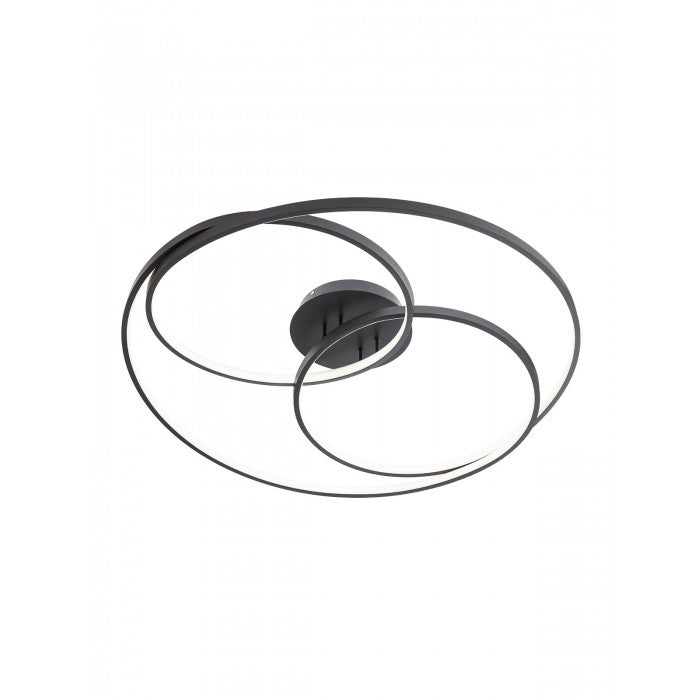 Plafoniera LED Centrix, negru mat, 92W, 4918lm, 3000K, D.80 cm, IP20, Smarter, 01-2975