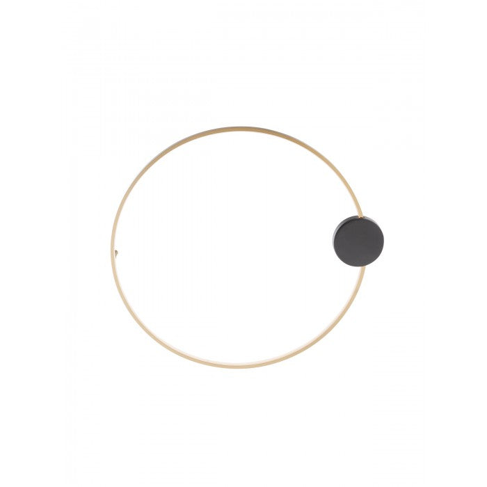 Plafoniera LED Atom, negru/alama, 20W, 2565lm, 3000K, D.60 cm, IP20, Smarter, 01-3103