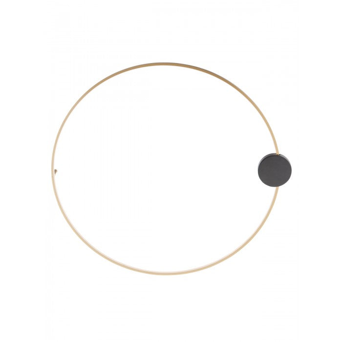 Plafoniera LED Atom, negru/alama, 23W, 2950lm, 3000K, D.80 cm, IP20, Smarter, 01-3104