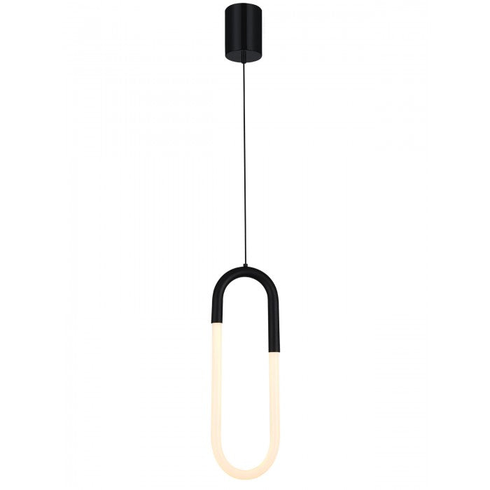 Lustra suspendata Latium, negru mat, LED, 9W, 1300 lumeni, alb cald 3000K, Smarter 01-3184