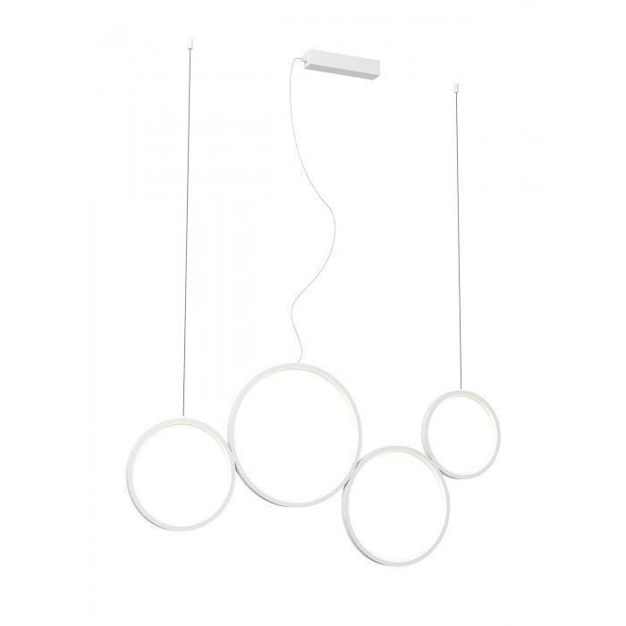 Lustra Athena, alb mat, LED CCT, 40W, 3000/4000/6000K, 3330 lumeni, L.100 cm, Smarter 01-3382