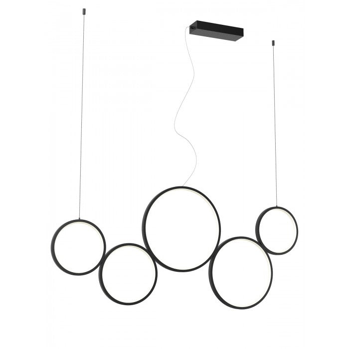 Lustra Athena, negru mat, LED CCT, 50W, 3000/4000/6000K, 3978 lumeni, L.120 cm, Smarter 01-3387