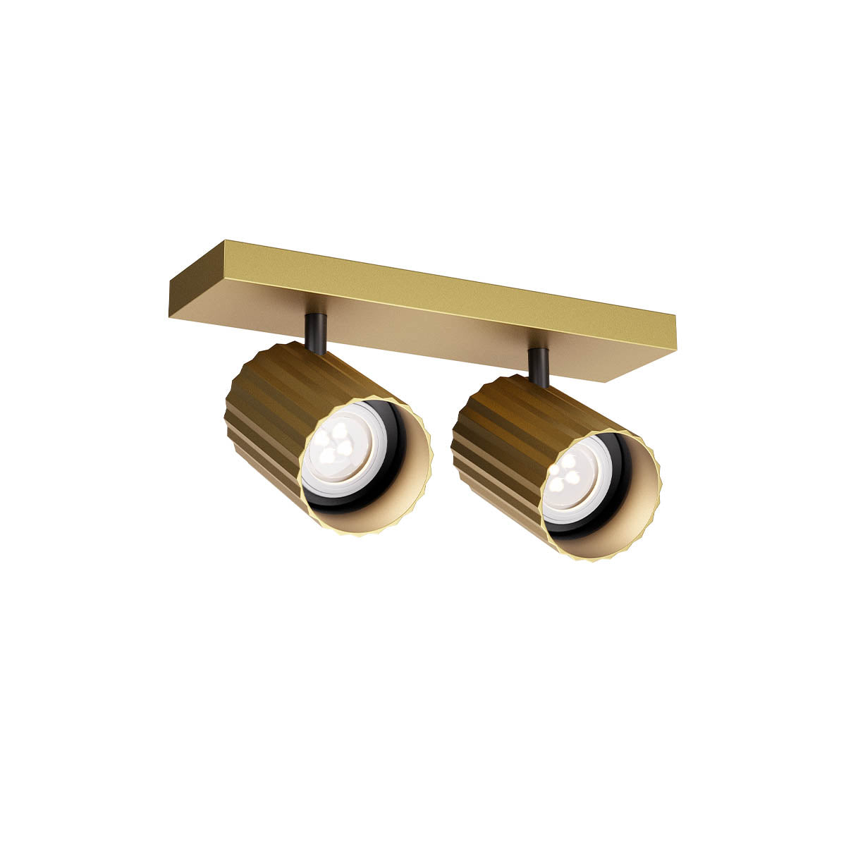 Miniproiector DELPHI, auriu mat, GU10, 2 x 7W, Redo 01-3402