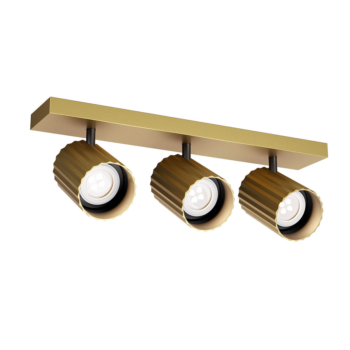 Miniproiector DELPHI, auriu mat, GU10, 3 x 7W, Redo 01-3405