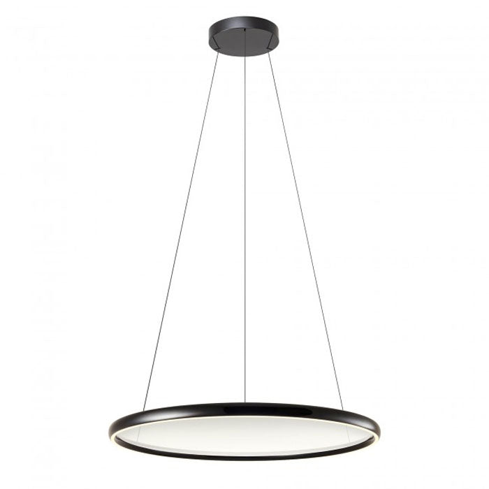 Lustra LED Vance, negru, 90W, 7200lm, 2700K, 4000K, 5000K, telecomanda, D.80cm, IP20, Redo, 01-3740