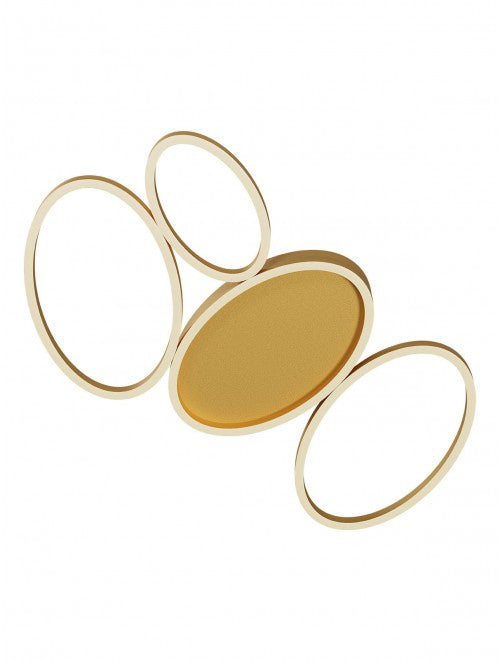 Plafoniera LED Ritmo, auriu, 60W, 2998lm, 3000K/4000K, H.62cm, IP20, Smarter, 01-3772