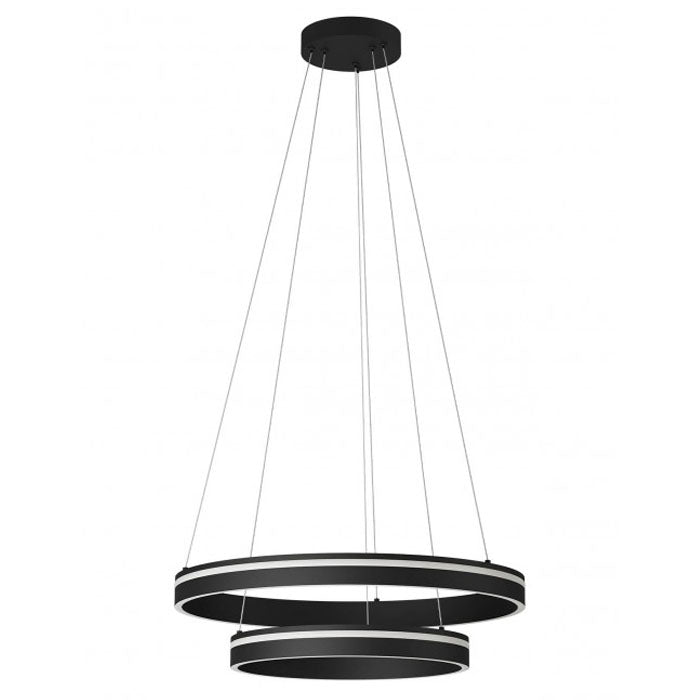 Lustra Valdis, negru mat, LED CCT, 55W, 2710 lumeni, 3000K/4000K, D.59 cm, Smarter 01-3779