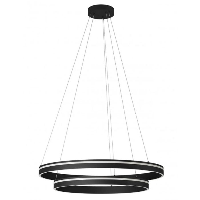 Lustra Valdis, negru mat, LED CCT, 76W, 3710 lumeni, 3000K/4000K, D.79 cm, Smarter 01-3785