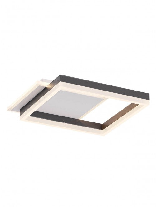 Aplica/plafoniera LED Sami, alb/negru mat, 40W, 1957lm, 3000K/4000K/6000k, L.33,2cm, IP20, Smarter, 01-3998