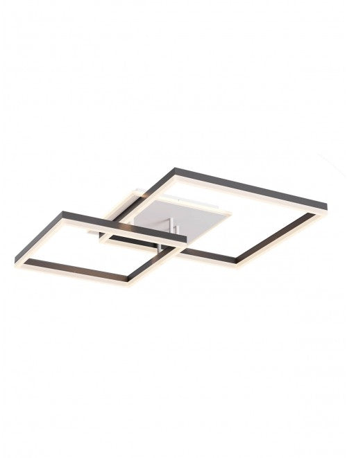 Aplica/plafoniera LED Sami, alb/negru mat, 80W, 4739lm, 3000K/4000K/6000k, L70cm, IP20, Smarter, 01-4000