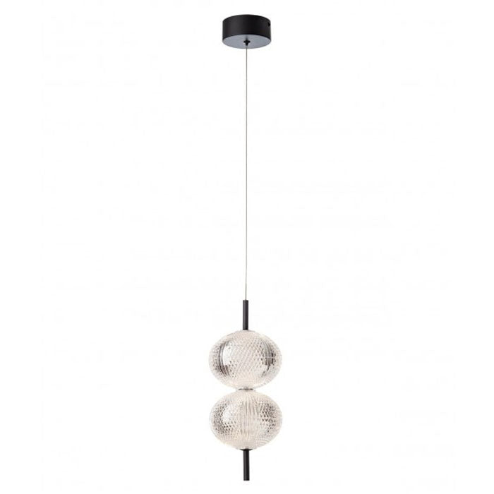 Lustra suspendata Ventura, negru mat, LED, 12W, 1309 lumeni, alb cald 3000K, H.36 cm, Smarter 01-4024