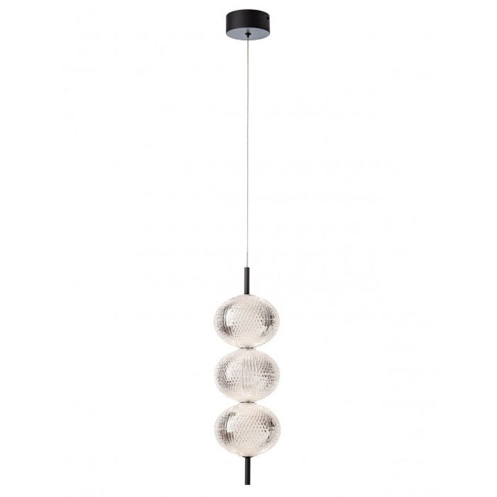 Lustra suspendata Ventura, negru mat, LED, 20W, 1921 lumeni, alb cald 3000K, H.49 cm, Smarter 01-4025