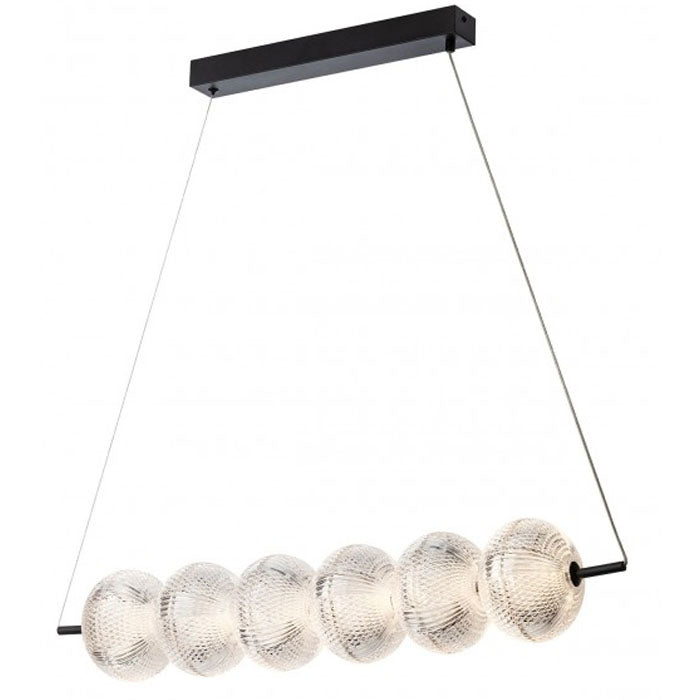 Lustra Ventura, negru mat, LED, 36W, 3611 lumeni, alb cald 3000K, L.84 cm, Smarter 01-4026
