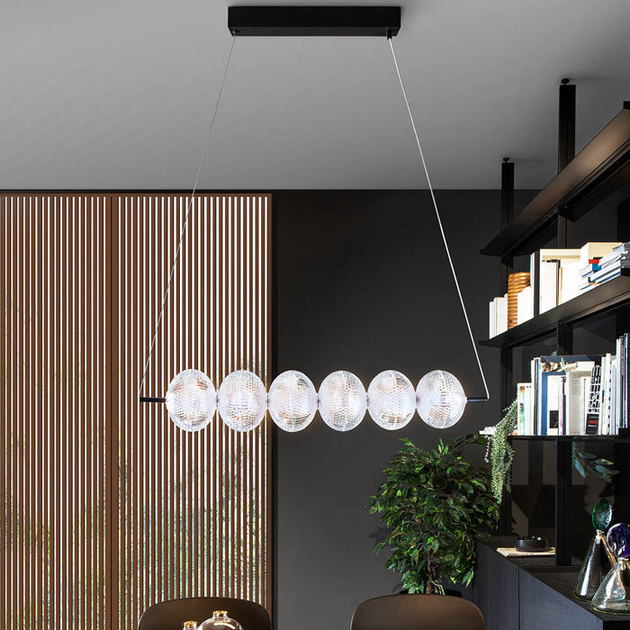 Lustra Ventura, negru mat, LED, 36W, 3611 lumeni, alb cald 3000K, L.84 cm, Smarter 01-4026