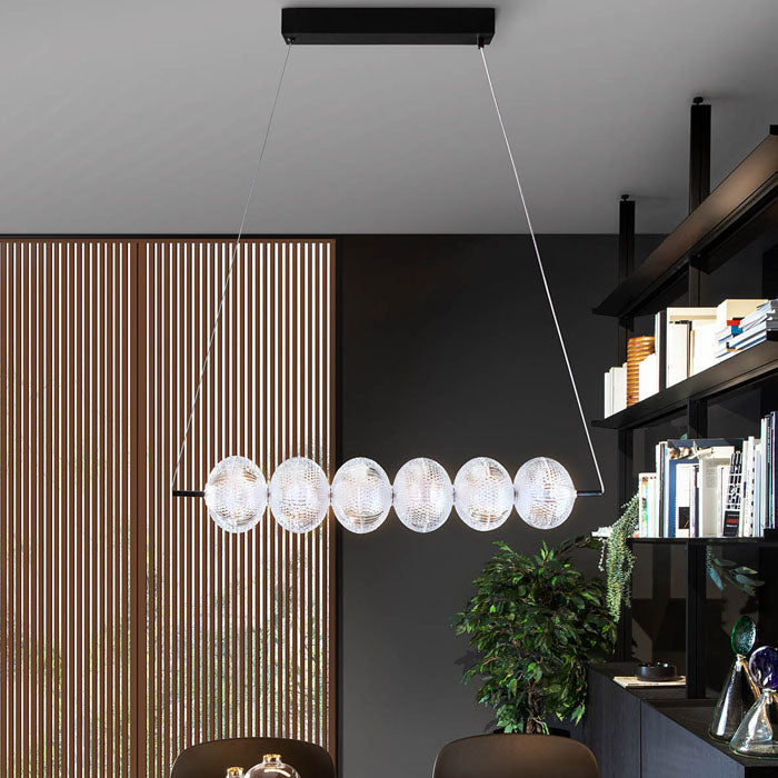 Lustra Ventura, negru mat, LED, 36W, 3611 lumeni, alb cald 3000K, L.84 cm, Smarter 01-4026