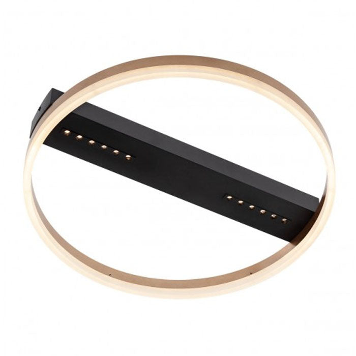 Plafoniera LED Demy, negru/auriu, 36W, 2171lm, 3000K, D.50 cm, IP20, Smarter, 01-4027