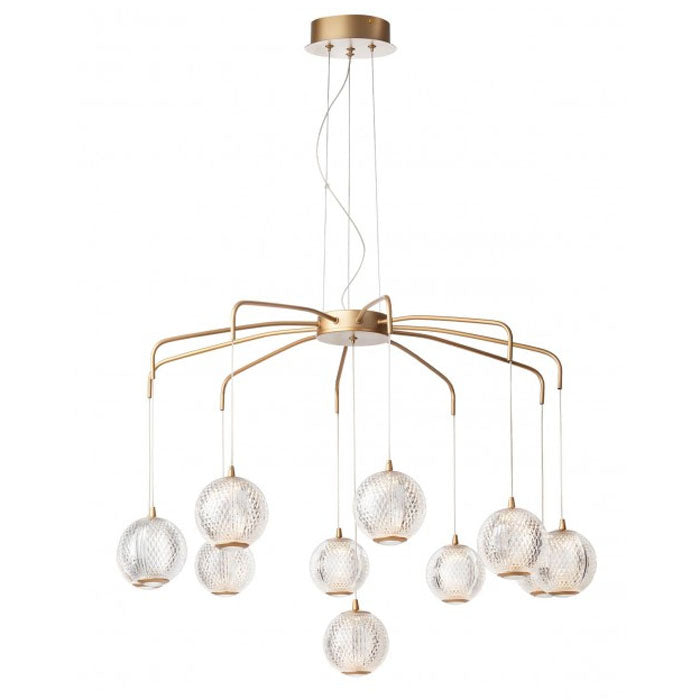 Lustra Gianet, auriu mat, LED, 42W, 3663 lumeni, alb cald 3000K, L.80 cm, Smarter 01-4041