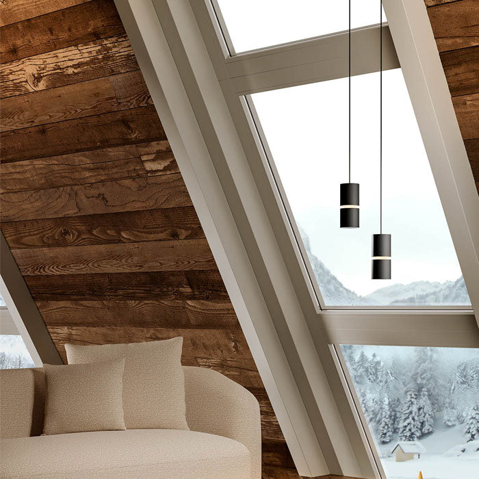 Lustra suspendata Naku, negru mat, LED, 12W, 680 lumeni, alb cald 3000K, D.7 cm, Smarter 01-4061