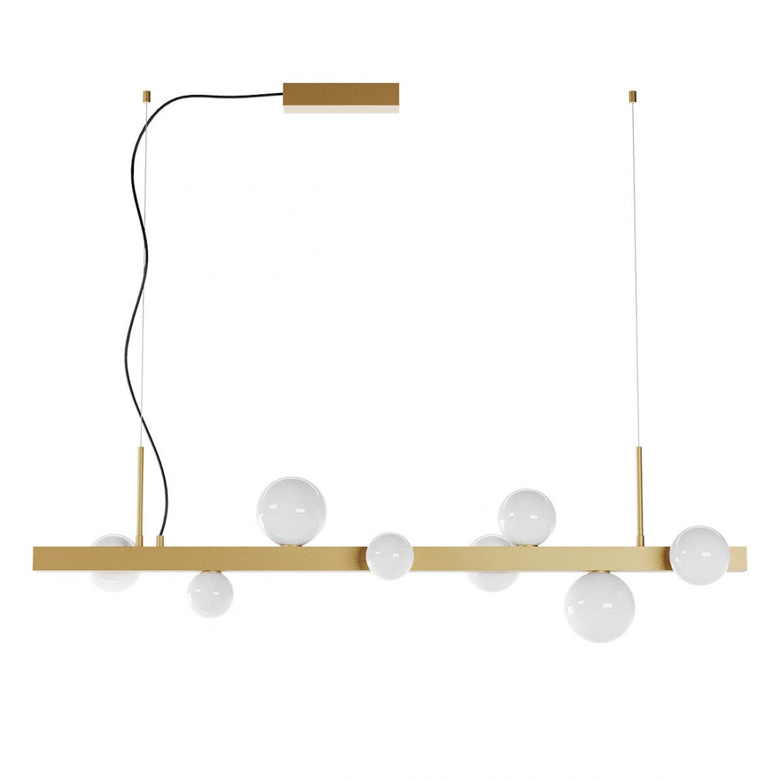 Lustra suspendata LED Goji, auriu mat, 47W, 2476lm, 3000K, H.120cm, IP20, Redo, 01-4334