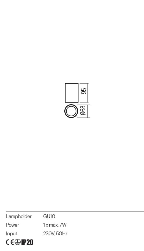 Plafoniera Corinth, auriu/negru, 1xGU10, IP20, Redo, 01-3423