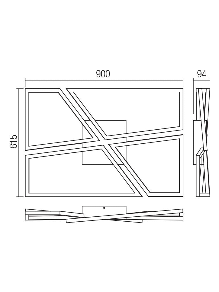 Plafoniera LED Slash, alb mat, 80W, 5335lm, 3000K/4000K/6000k, L.90cm, IP20, Smarter, 01-3543