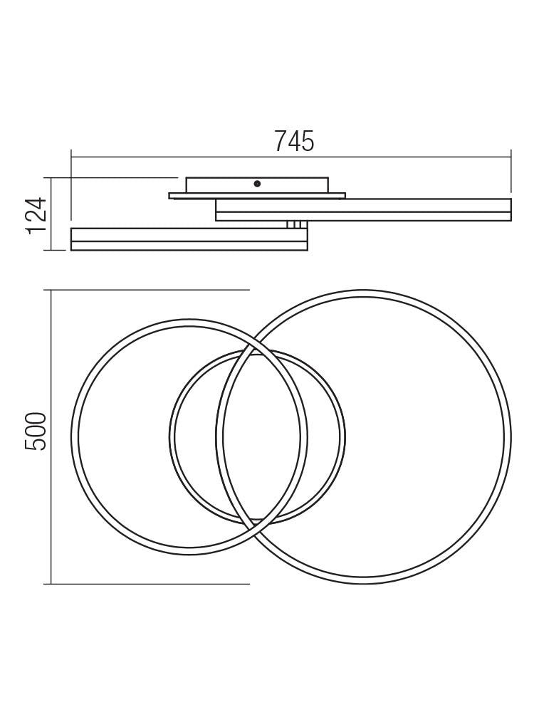 Plafoniera LED Tara, auriu mat, 70W, 4199lm, 3000K/4000K/6000k, D.50cm, IP20, Smarter, 01-3993