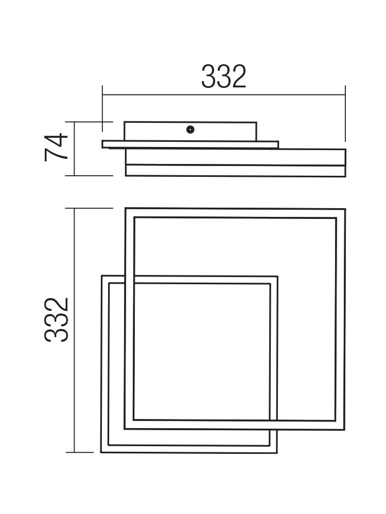 Aplica/plafoniera LED Sami, auriu mat, 40W, 1957lm, 3000K/4000K/6000k, L.33,2cm, IP20, Smarter, 01-3999