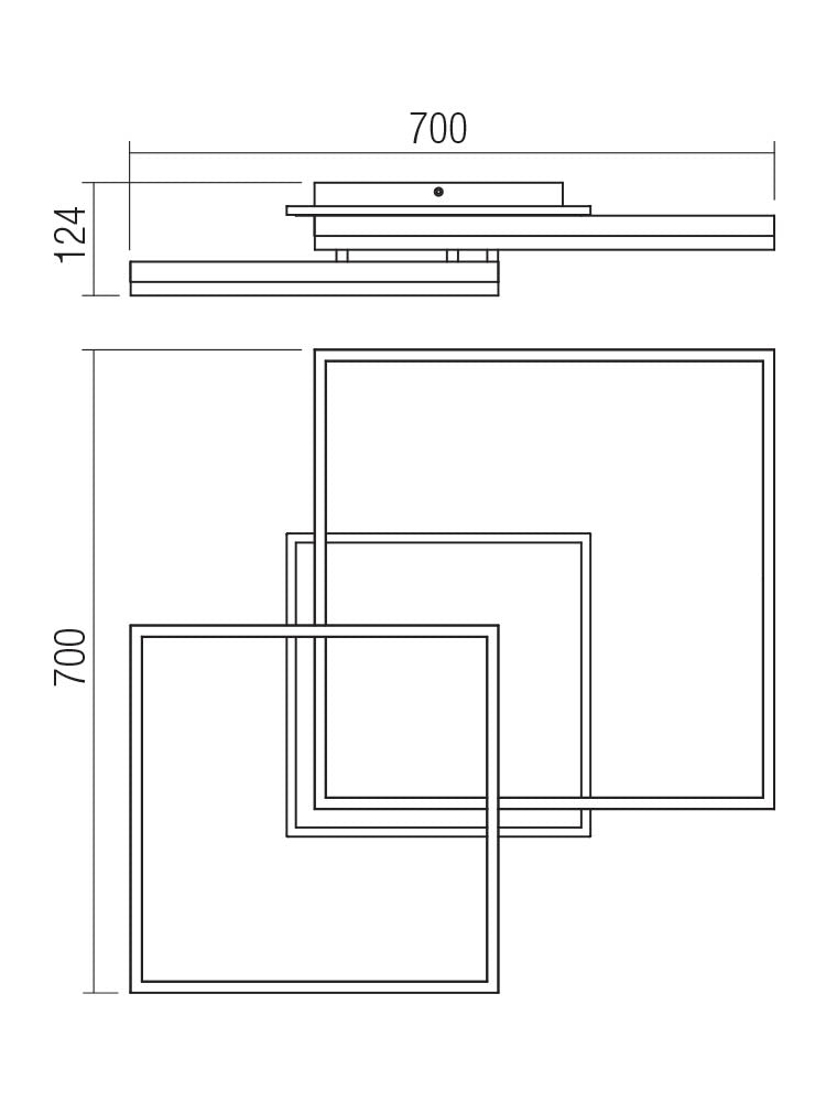 Aplica/plafoniera LED Sami, auriu mat, 80W, 4739lm, 3000K/4000K/6000k, L70cm, IP20, Smarter, 01-4001