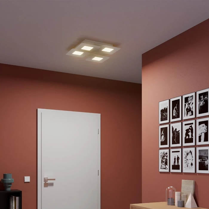 Plafoniera LED Quant, alb mat, 47W, 3226lm, 3000K/4000K, L.51 cm, IP20, Smarter, 05-1004