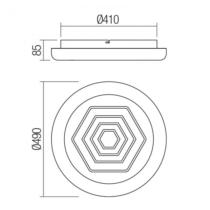 Plafoniera LED Azuki, alb mat, 132W, 9440lm, 3000K, 4500K, 6500K, D.49cm, IP20, Smarter, 05-921