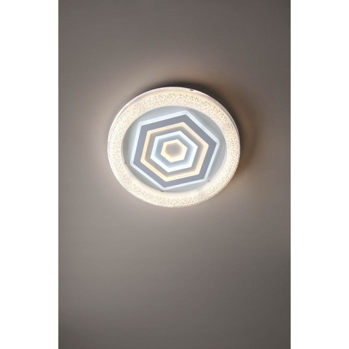 Plafoniera LED Azuki, alb mat, 132W, 9440lm, 3000K, 4500K, 6500K, D.49cm, IP20, Smarter, 05-921