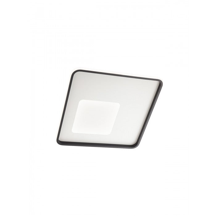 Plafoniera LED Sintesi, negru, 53W, 3285lm, 3000K, 4500K, 6500K, L.45cm, IP20, Smarter, 05-961