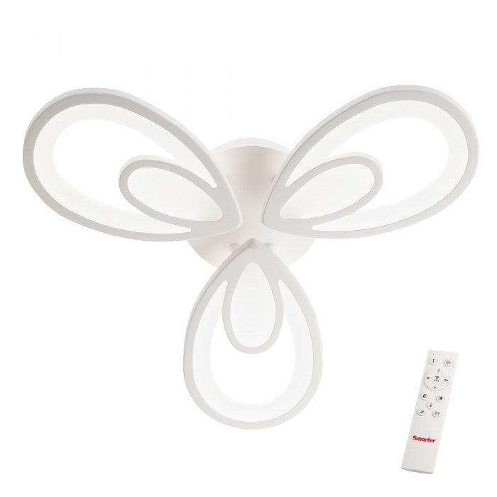 Lustra LED Lotus, alb, 54W, 7700lm, 3000K, 4000K, 6000K, D.56cm, Smarter, 05-963