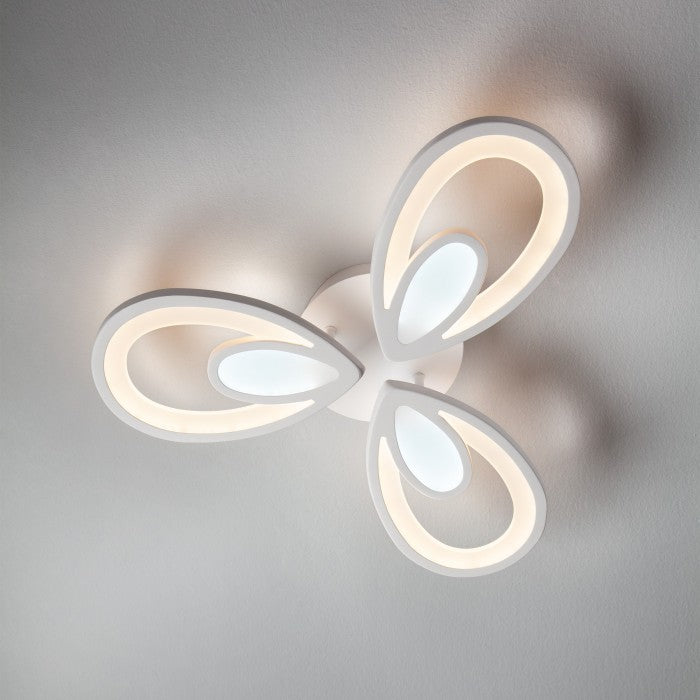 Lustra LED Lotus, alb, 54W, 7700lm, 3000K, 4000K, 6000K, D.56cm, Smarter, 05-963