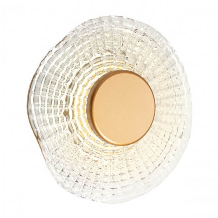 Aplica Reef, aur mat, LED, 6W, 360 lumeni, alb cald 3000K, D.20cm, Smarter 05-967