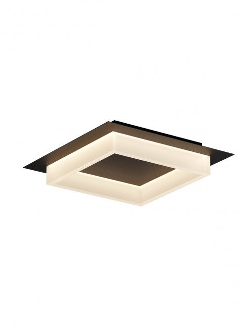 Plafoniera LED Perimetro, negru, 28W, 1655lm, 3000K/4000K/6500K, L.35cm, IP20, Smarter, 05-973