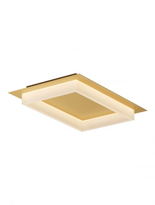 Plafoniera LED Perimetro, auriu, 36W, 2155lm, 3000K/4000K/6500K, L.50cm, IP20, Smarter, 05-975