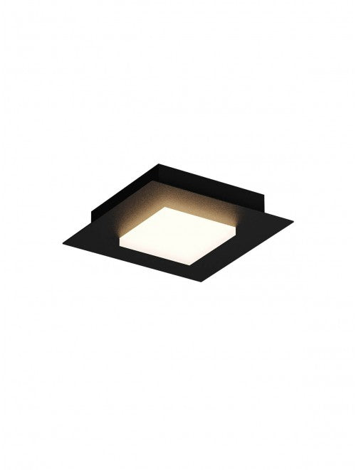 Plafoniera LED Tatami, negru, 16W, 986lm, 3000K/4000K/6500K, L.20cm, IP20, Smarter, 05-988