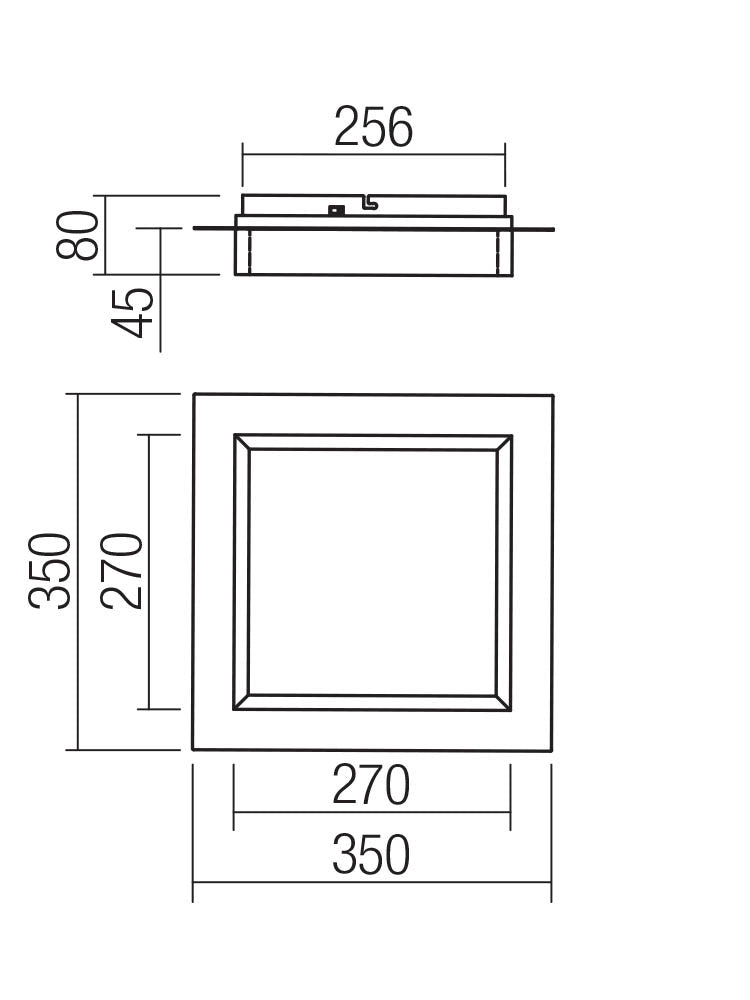 Plafoniera LED Perimetro, negru, 28W, 1655lm, 3000K/4000K/6500K, L.35cm, IP20, Smarter, 05-973