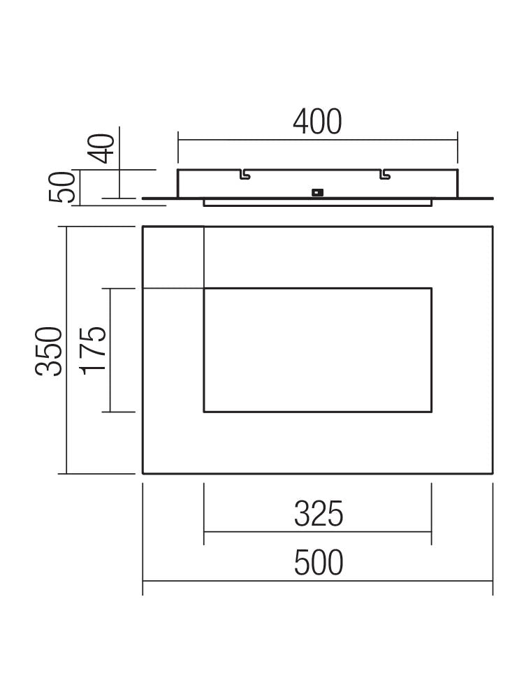 Plafoniera LED Tatami, negru, 36W, 2340lm, 3000K/4000K/6500K, L.50cm, IP20, Smarter, 05-994