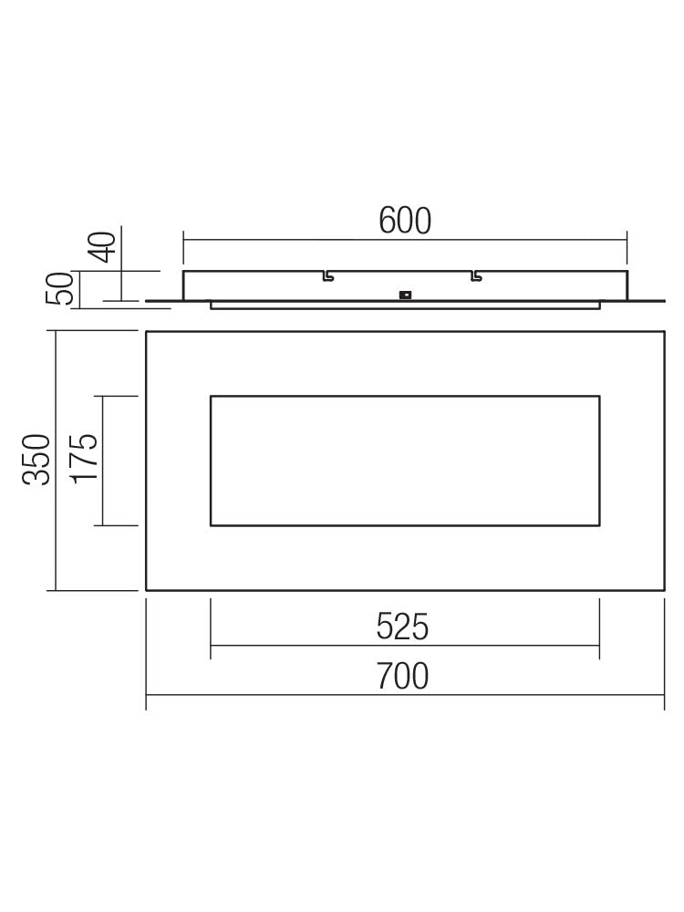 Plafoniera LED Tatami, alb, 40W, 2720lm, 3000K/4000K/6500K, L.70cm, IP20, Smarter, 05-998